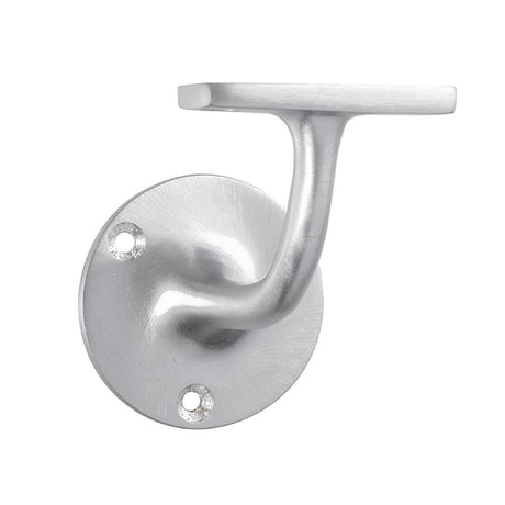 This is an image of a Carlisle Brass - Lightweight Handrail Bracket - Satin Chrome that is availble to order from Trade Door Handles in Kendal.
