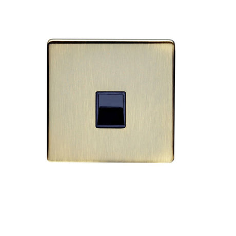 This is an image showing Eurolite Concealed 3mm Telephone Master - Antique Brass (With Black Trim) ab1mb available to order from trade door handles, quick delivery and discounted prices.