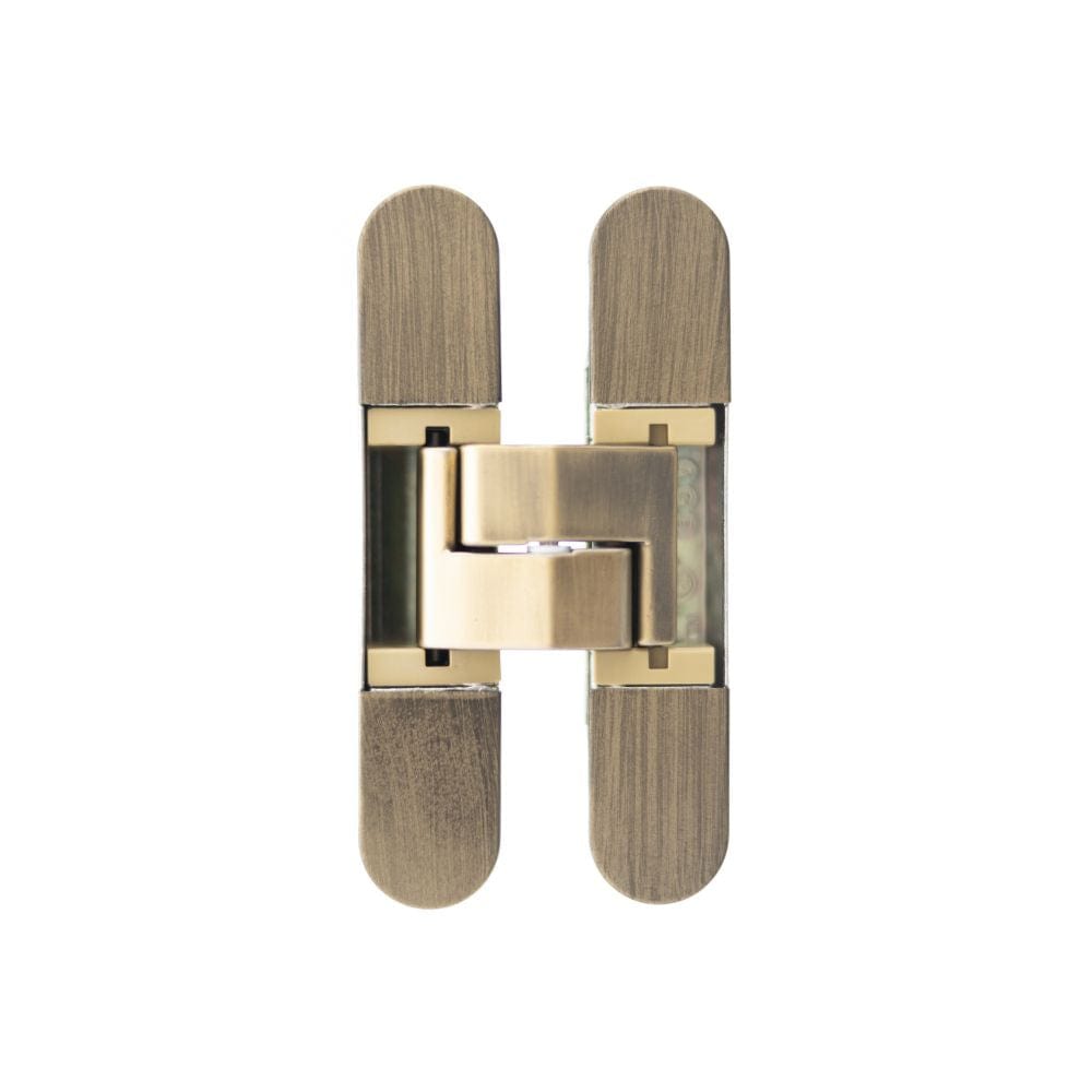 AGB Hinges Matt Antique Brass / Concealed Hinges / 4" x (102mm) AGB Eclipse Fire Rated Adjustable Concealed Hinge - Matt Antique Brass