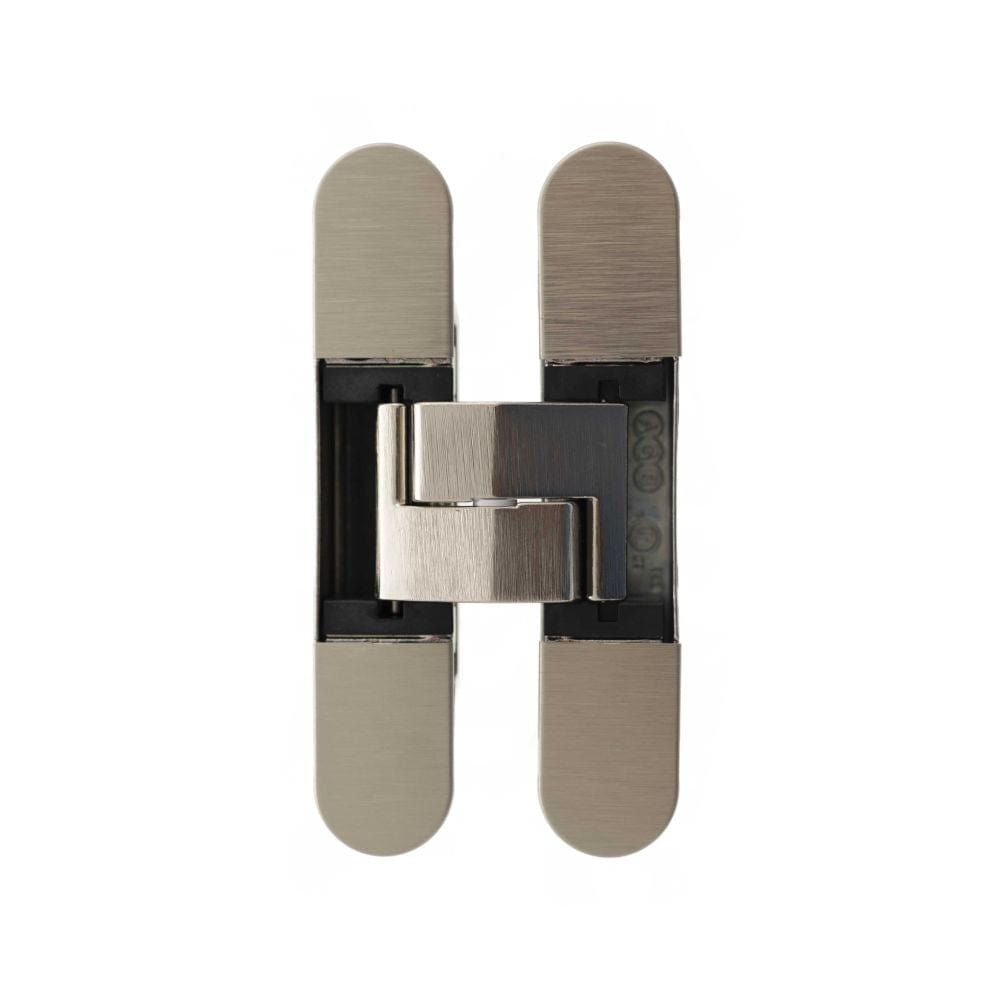 AGB Hinges Satin Nickel / Concealed Hinges / 4" x (102mm) AGB Eclipse Fire Rated Adjustable Concealed Hinge - Satin Nickel