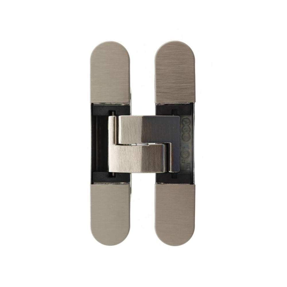 AGB Hinges Satin Nickel / Concealed Hinges / 4" x (102mm) AGB Eclipse Fire Rated Adjustable Concealed Hinge - Satin Nickel