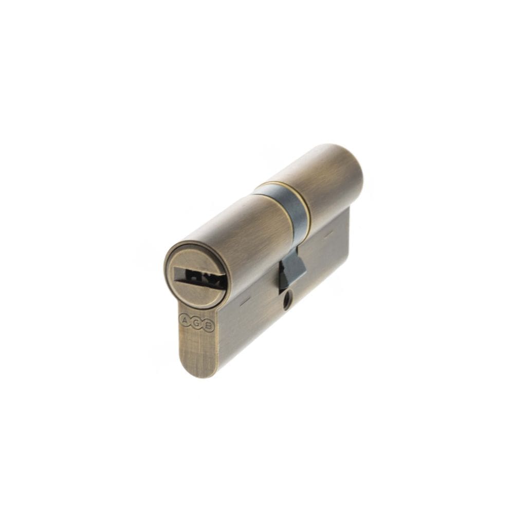 AGB Locks & Latches 35 x 35mm / Matt Antique Brass / Euro Double Cylinders AGB Euro Profile 15 Pin Double Cylinder 35-35mm (70mm) - Matt Antique Brass