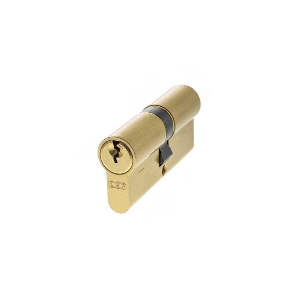 AGB Locks & Latches 35 x 35mm / Satin Brass / Euro Double Cylinders AGB Euro Profile 5 Pin Double Cylinder Keyed Alike 35-35mm (70mm) - Satin Brass