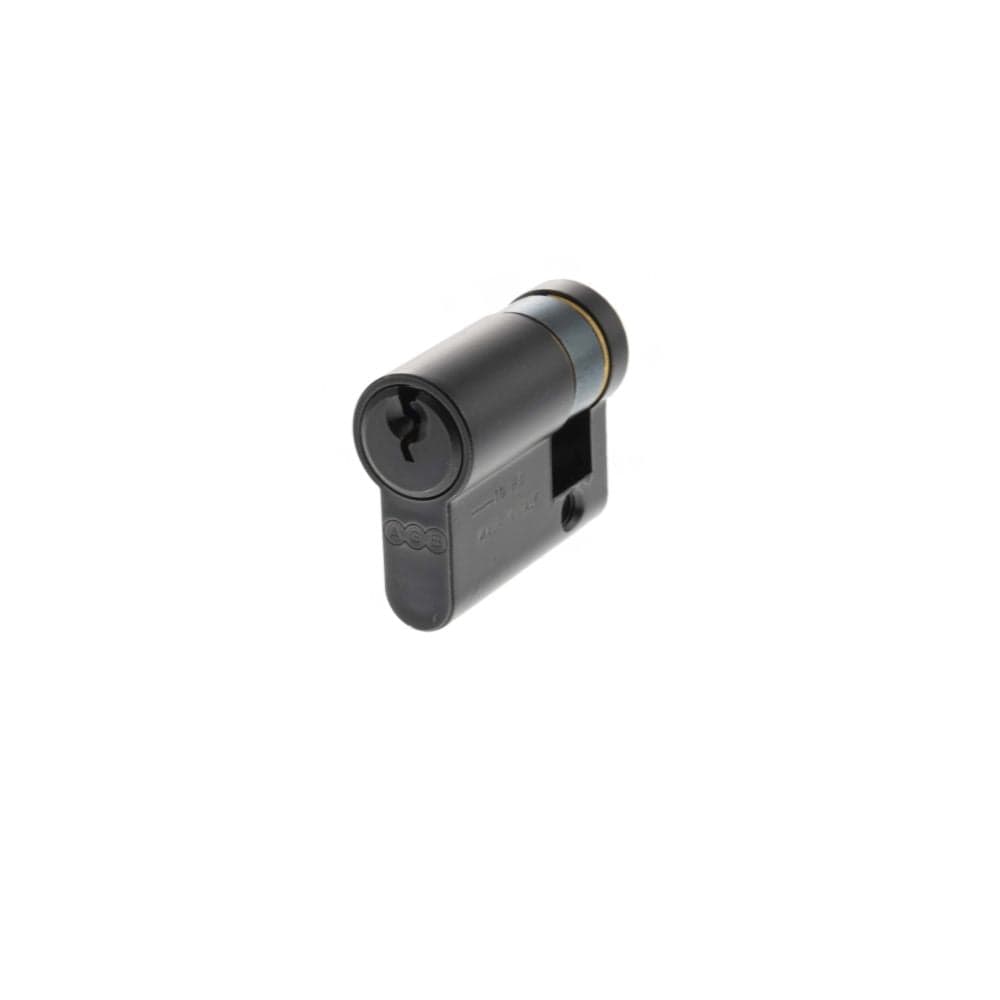 AGB Locks & Latches 30 x 10mm / Matt Black / Euro Cylinders Single AGB Euro Profile 5 Pin Single Cylinder 30-10mm (40mm) - Matt Black
