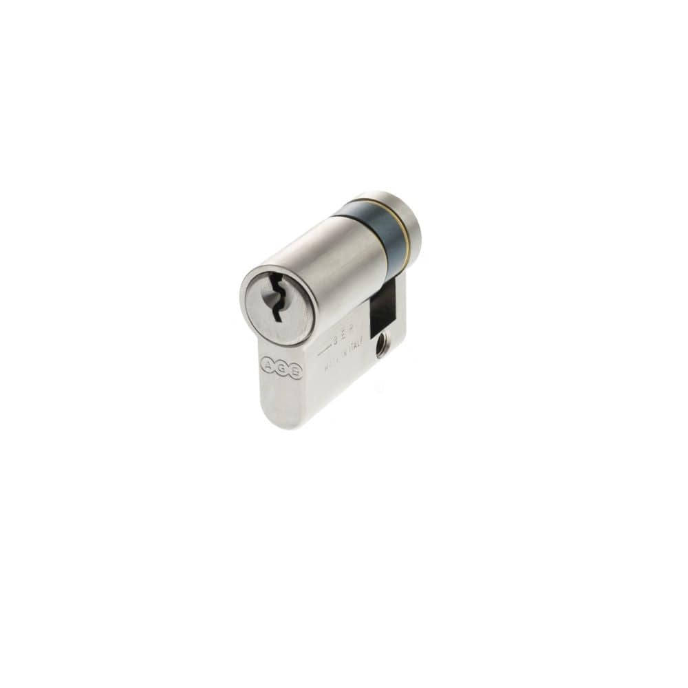 AGB Locks & Latches 30 x 10mm / Satin Chrome / Euro Cylinders Single AGB Euro Profile 5 Pin Single Cylinder 30-10mm (40mm) - Satin Chrome