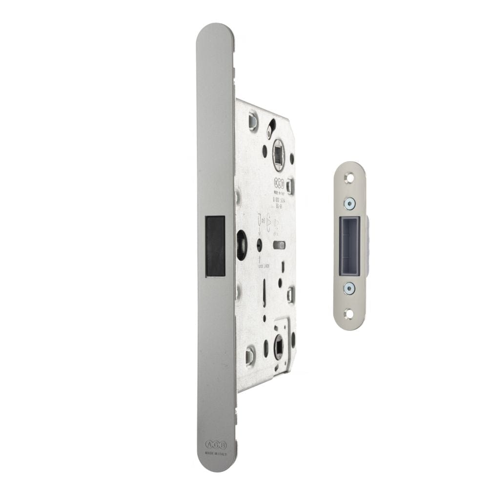 AGB Locks & Latches Satin Chrome / DIN Bathroom Lock AGB Revolution XT Magnetic Bathroom Lock 60mm backset - Satin Chrome