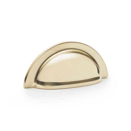 Alexander & Wilks Cabinet Hardware Polished Brass / Cabinet Cup Pulls Alexander & Wilks Bardom Ridged Cabinet Cup Pull - Polished Brass