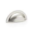 Alexander & Wilks Cabinet Hardware Satin Nickel / Cabinet Cup Pulls Alexander & Wilks Bardom Ridged Cabinet Cup Pull - Satin Nickel