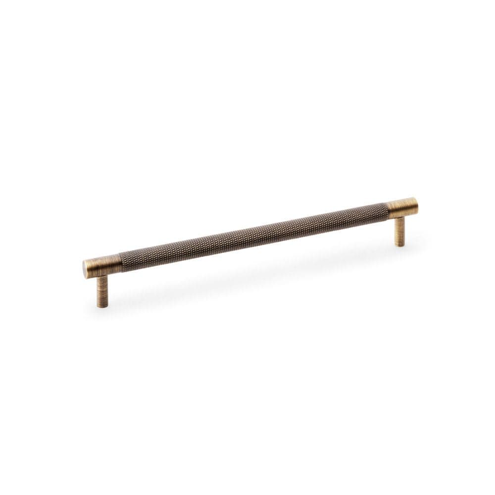 Alexander & Wilks Cabinet Hardware Antique Brass / Cabinet Pull Handles / 224mm Alexander & Wilks Brunel Knurled T-Bar Cupboard Handle - Antique Brass - Centres 224mm