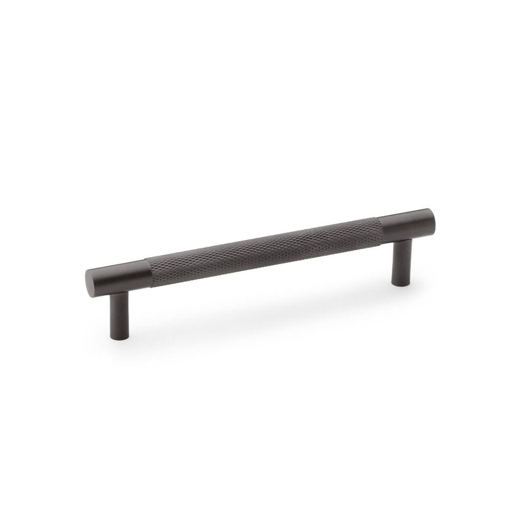 Alexander & Wilks Cabinet Hardware Dark Bronze PVD / Cabinet Pull Handles / 128mm Alexander & Wilks Brunel Knurled T-Bar Cupboard Handle - Dark Bronze PVD - Centres 128mm