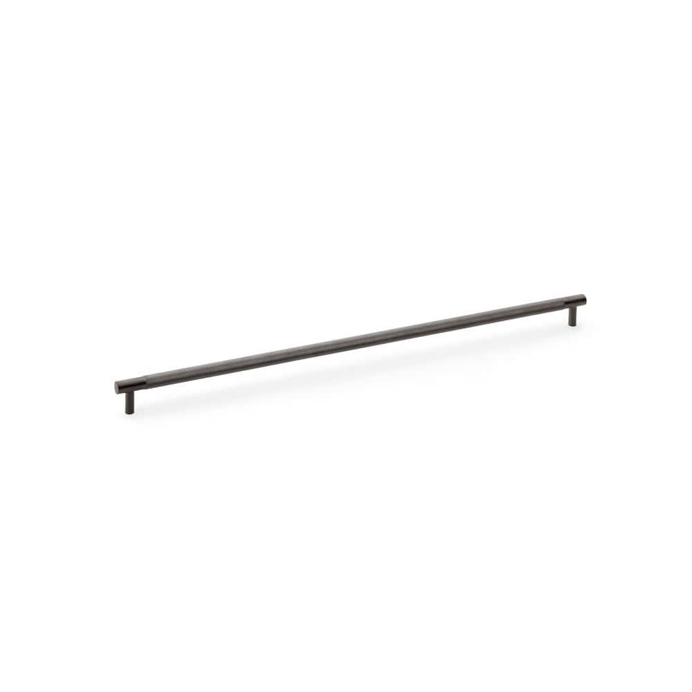 Alexander & Wilks Cabinet Hardware Dark Bronze PVD / Cabinet Pull Handles / 448mm Alexander & Wilks Brunel Knurled T-Bar Cupboard Handle - Dark Bronze PVD - Centres 448mm