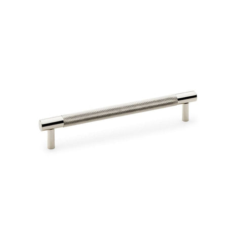 Alexander & Wilks Cabinet Hardware Polished Nickel / Cabinet Pull Handles / 160mm Alexander & Wilks Brunel Knurled T-Bar Cupboard Handle - Polished Nickel - Centres 160mm