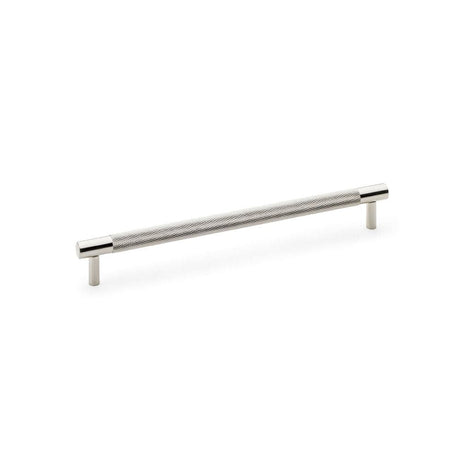 Alexander & Wilks Cabinet Hardware Polished Nickel / Cabinet Pull Handles / 224mm Alexander & Wilks Brunel Knurled T-Bar Cupboard Handle - Polished Nickel - Centres 224mm