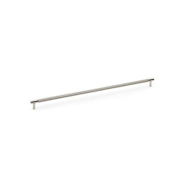 Alexander & Wilks Cabinet Hardware Polished Nickel / Cabinet Pull Handles / 448mm Alexander & Wilks Brunel Knurled T-Bar Cupboard Handle - Polished Nickel - Centres 448mm