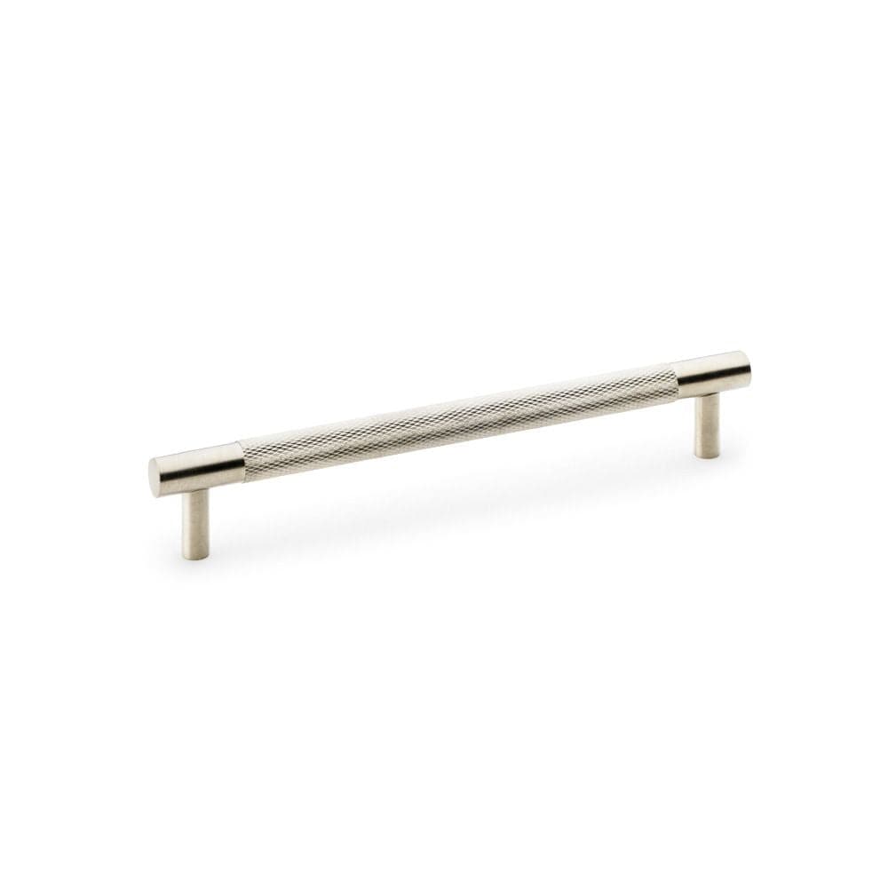 Alexander & Wilks Cabinet Hardware Satin Nickel / Cabinet Pull Handles / 160mm Alexander & Wilks Brunel Knurled T-Bar Cupboard Handle - Satin Nickel - Centres 160mm