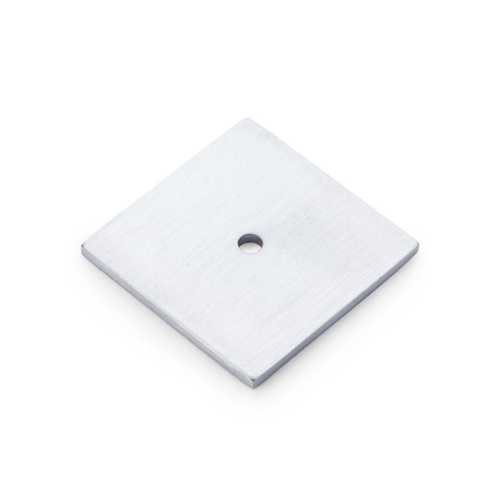 Alexander & Wilks Cabinet Hardware Satin Chrome / Cabinet Knob/Pull Backplates Alexander & Wilks Bullion Square Backplate - Satin Chrome