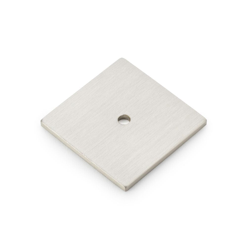 Alexander & Wilks Cabinet Hardware Satin Nickel PVD / Cabinet Knob/Pull Backplates Alexander & Wilks Bullion Square Backplate - Satin Nickel