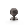 Alexander & Wilks Cabinet Hardware Dark Bronze PVD / Cabinet Knobs / 32mm Dia. Alexander & Wilks Caesar Cupboard Knob on Round Rose - Dark Bronze PVD - 32mm