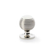 Alexander & Wilks Cabinet Hardware Polished Nickel / Cabinet Knobs / 32mm Dia. Alexander & Wilks Caesar Cupboard Knob on Round Rose - Polished Nickel - 32mm