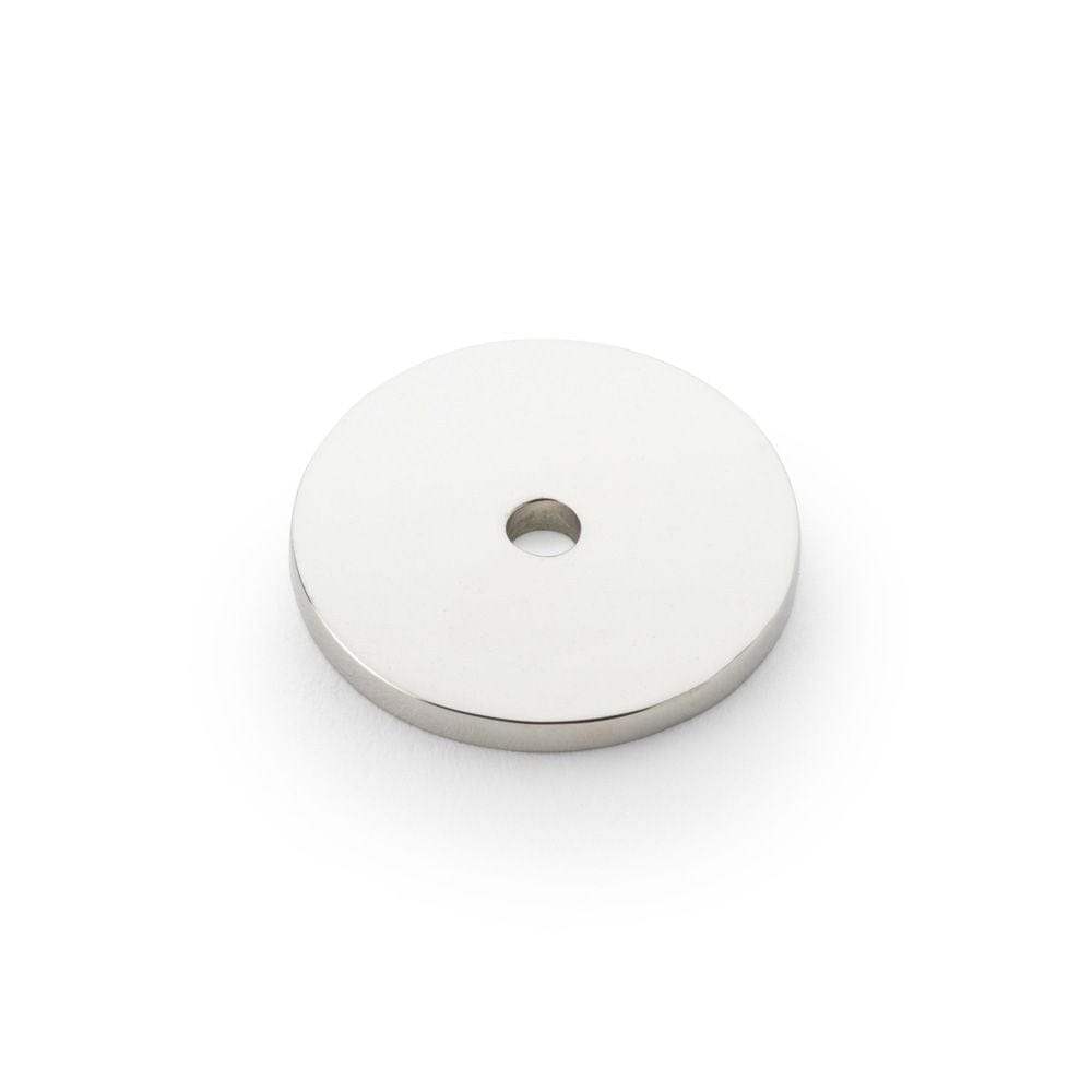 Alexander & Wilks Cabinet Hardware Polished Nickel / Cabinet Knob/Pull Backplates Alexander & Wilks Circular Backplate - Polished Nickel - Diameter 30mm