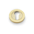 Alexander & Wilks Door Furniture Satin Brass PVD / Euro Profile Escutcheons Alexander & Wilks Concealed Fix Escutcheon Euro Profile - Satin Brass PVD