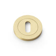 Alexander & Wilks Door Furniture Satin Brass / Mortice Key Profile Escutcheons Alexander & Wilks Concealed Fix Escutcheon Standard Profile - Satin Brass