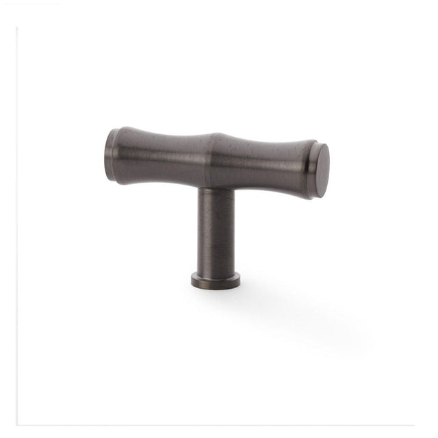 Alexander & Wilks Cabinet Hardware Dark Bronze PVD / Cabinet Knobs Alexander & Wilks Crispin Bamboo T-bar Cupboard Knob - Dark Bronze PVD