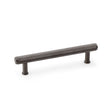 Alexander & Wilks Cabinet Hardware Dark Bronze PVD / Cabinet Pull Handles / 128mm Alexander & Wilks Crispin Knurled T-bar Cupboard Pull Handle - Dark Bronze PVD - Centres 128mm