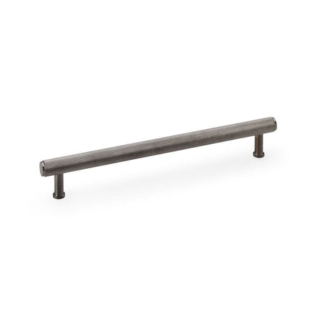 Alexander & Wilks Cabinet Hardware Dark Bronze PVD / Cabinet Pull Handles / 224mm Alexander & Wilks Crispin Knurled T-bar Cupboard Pull Handle - Dark Bronze PVD - Centres 224mm