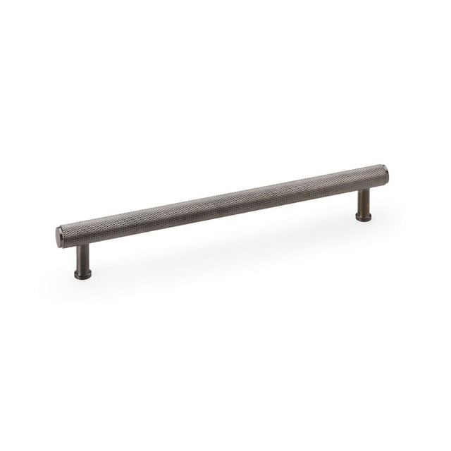 Alexander & Wilks Cabinet Hardware Dark Bronze PVD / Cabinet Pull Handles / 224mm Alexander & Wilks Crispin Knurled T-bar Cupboard Pull Handle - Dark Bronze PVD - Centres 224mm