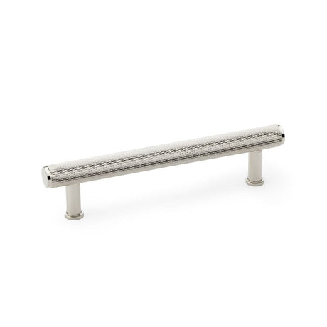 Alexander & Wilks Cabinet Hardware Polished Nickel / Cabinet Pull Handles / 128mm Alexander & Wilks Crispin Knurled T-bar Cupboard Pull Handle - Polished Nickel - Centres 128mm