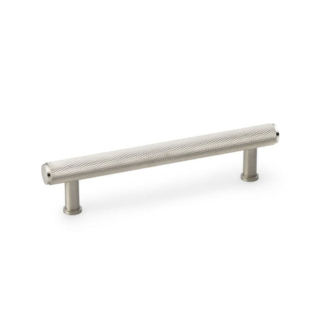 Alexander & Wilks Cabinet Hardware Satin Nickel / Cabinet Pull Handles / 128mm Alexander & Wilks Crispin Knurled T-bar Cupboard Pull Handle - Satin Nickel - Centres 128mm