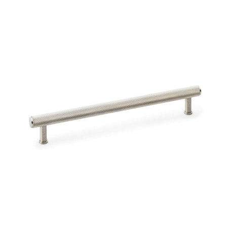 Alexander & Wilks Cabinet Hardware Satin Nickel / Cabinet Pull Handles / 224mm Alexander & Wilks Crispin Knurled T-bar Cupboard Pull Handle - Satin Nickel - Centres 224mm