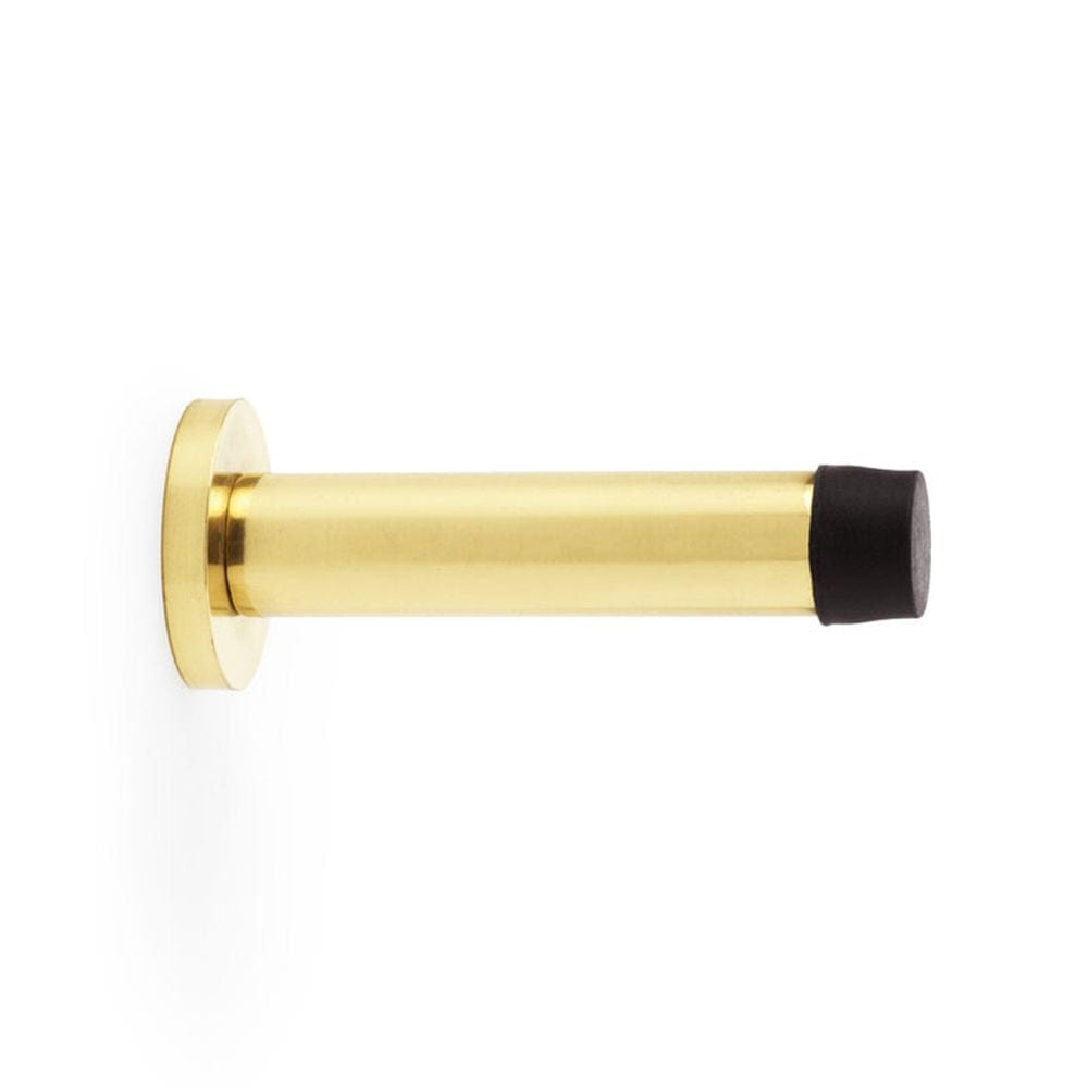 Alexander & Wilks Door Furniture Polished Brass Lacquered / Projection Door Stop Alexander & Wilks Cylinder Projection Door Stop on Rose - Polished Brass Lacquered