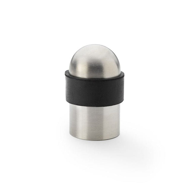 Alexander & Wilks Door Furniture Satin Stainless Steel / Floor Door Stop Alexander & Wilks Floor Mounted Dome Top Cylinder Door Stop - Satin Stainless Steel