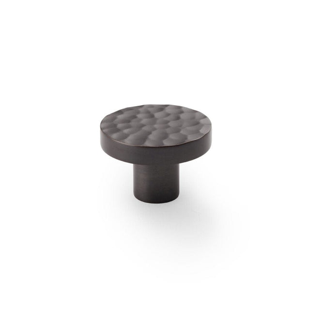 Alexander & Wilks Cabinet Hardware Dark Bronze / Cabinet Knobs / 38mm Dia. Alexander & Wilks Hanover Hammered Cupboard Knob - Dark Bronze - 38mm