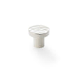 Alexander & Wilks Cabinet Hardware Polished Nickel / Cabinet Knobs / 30mm Dia. Alexander & Wilks Hanover Hammered Cupboard Knob - Polished Nickel - 30mm