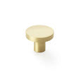 Alexander & Wilks Cabinet Hardware Satin Brass / Cabinet Knobs / 38mm Dia. Alexander & Wilks Hanover Plain Cupboard Knob - Satin Brass - Knob 38mm