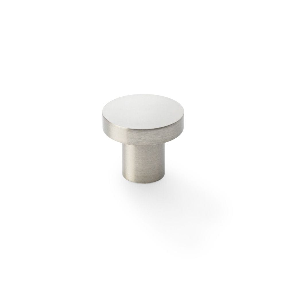 Alexander & Wilks Cabinet Hardware Satin Nickel / Cabinet Knobs / 30mm Dia. Alexander & Wilks Hanover Plain Cupboard Knob - Satin Nickel - Knob 30mm