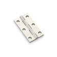 Alexander & Wilks Hinges Polished Nickel / Cabinet Hinges / 3" (76mm) Alexander & Wilks Heavy Pattern Solid Brass Cabinet Butt Hinge - Polished Nickel - 3"