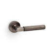 Alexander & Wilks Door Furniture Dark Bronze PVD / Round Rose Alexander & Wilks Hurricane Knurled Lever on Round Rose - Dark Bronze PVD