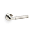 Alexander & Wilks Door Furniture Polished Nickel PVD / Round Rose Alexander & Wilks Hurricane Knurled Lever on Round Rose - Polished Nickel PVD