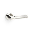 Alexander & Wilks Door Furniture Polished Nickel PVD / Round Rose Alexander & Wilks Hurricane Plain Lever on Round Rose - Polished Nickel PVD