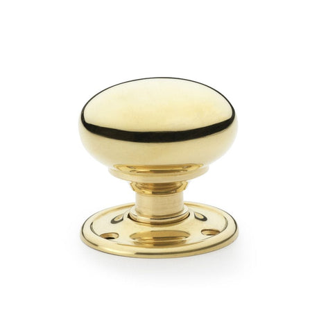 Alexander & Wilks Door Furniture Polished Brass Unlacquered / Mortice Knobs Alexander & Wilks Kershaw Door Knob - Polished Brass Unlacquered - Knob 51mm