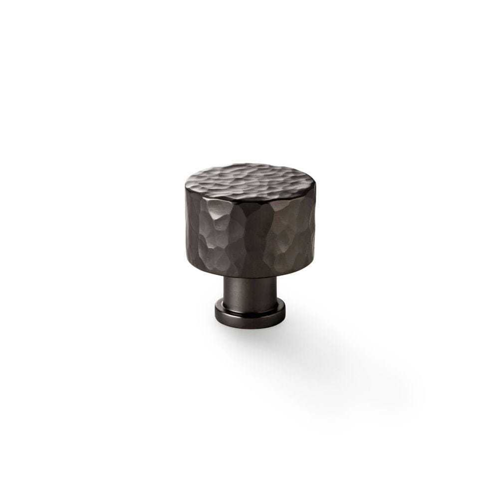 Alexander & Wilks Cabinet Hardware Dark Bronze / Cabinet Knobs / 30mm Dia. Alexander & Wilks Leila Hammered Cupboard Knob - Dark Bronze - 30mm