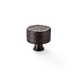 Alexander & Wilks Cabinet Hardware Dark Bronze / Cabinet Knobs / 35mm Dia. Alexander & Wilks Leila Hammered Cupboard Knob - Dark Bronze - 35mm