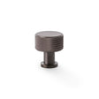 Alexander & Wilks Cabinet Hardware Dark Bronze PVD / Cabinet Knobs / 29mm Dia. Alexander & Wilks Lucia Knurled Cupboard Knob - Dark Bronze PVD - 29mm