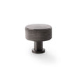 Alexander & Wilks Cabinet Hardware Dark Bronze PVD / Cabinet Knobs / 35mm Dia. Alexander & Wilks Lucia Knurled Cupboard Knob - Dark Bronze PVD - 35mm