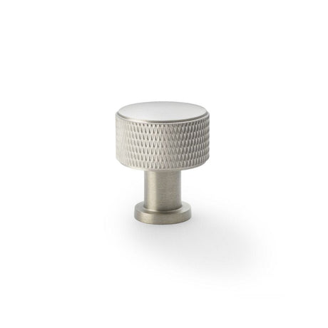 Alexander & Wilks Cabinet Hardware Satin Nickel / Cabinet Knobs / 29mm Dia. Alexander & Wilks Lucia Knurled Cupboard Knob - Satin Nickel - 29mm