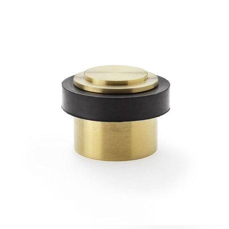 Alexander & Wilks Door Furniture Satin Brass PVD / Floor Door Stop Alexander & Wilks Plain Floor Mounted Door Stop - Satin Brass PVD